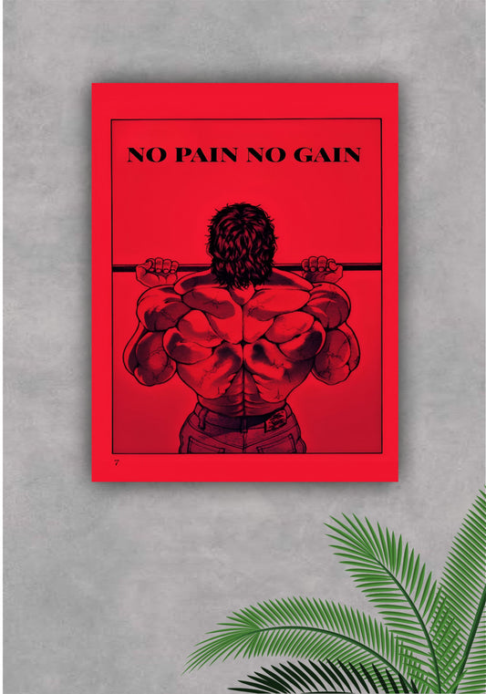 NO PAIN NO GAIN || GYM MOTIVATION POSTER Pitsstop