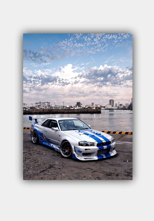 NISSAN SKYLINE R34 || CAR POSTER