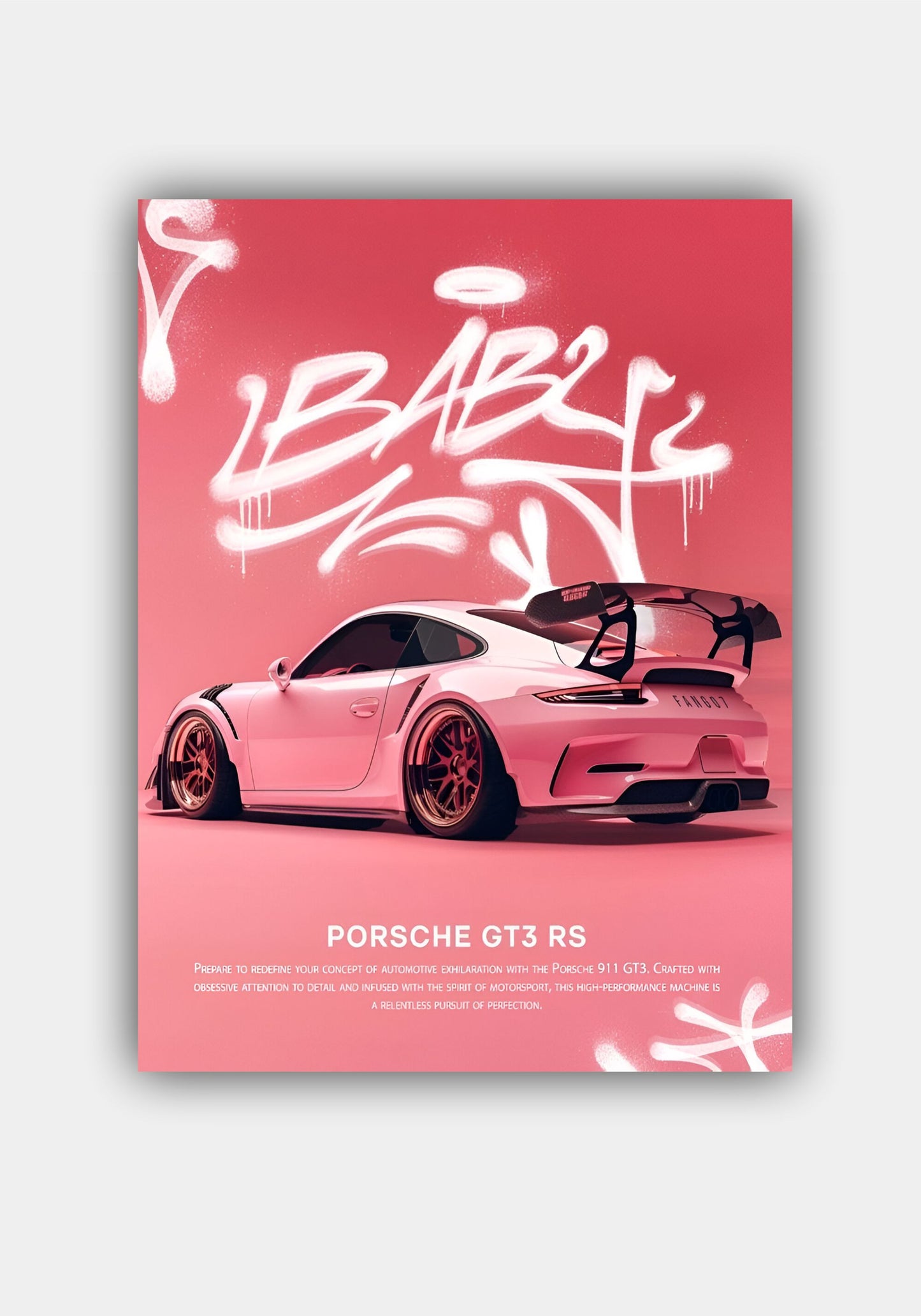 PINK SUPRA || CAR POSTER